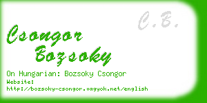 csongor bozsoky business card